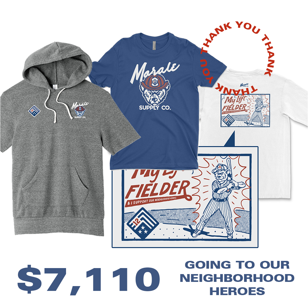 Thank You. Kyle Schwarber x Morale Collab Raises $7k+ For First Responders.