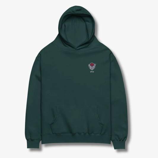 Hard Hat Bear 1914 Embroidered Unisex Oversized Hoodie